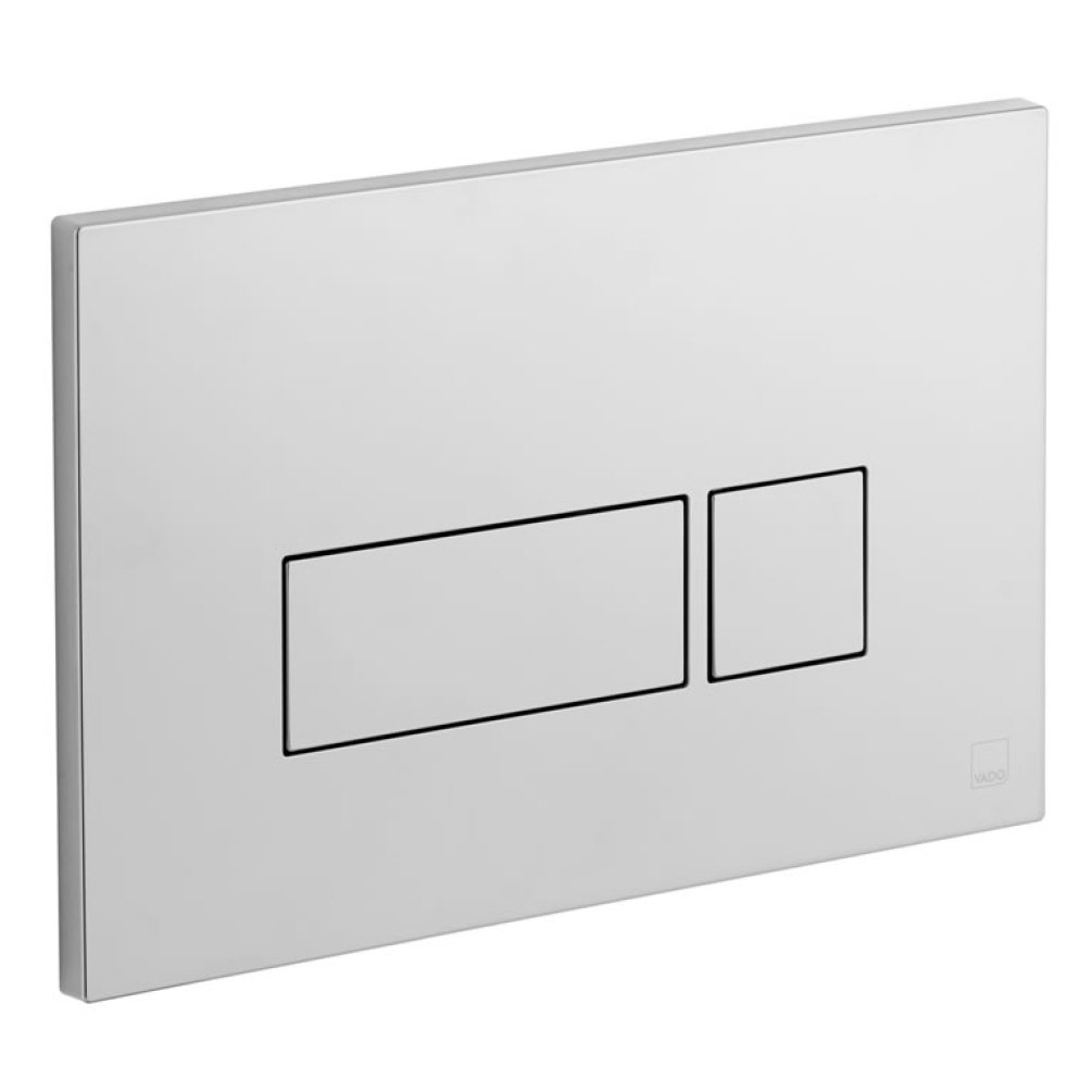 Cutout image of Vado Chrome Square Dual Flush Plate